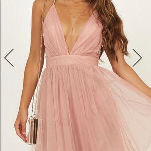 NTW Give Me Luck dress in blush homecoming / prom